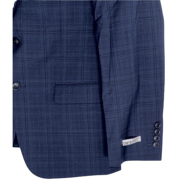 Bar III Suit Jacket Skinny Fit Wrinkle-Resistant Wool-Blend 42R Plaid Acess $475 - Picture 5 of 10